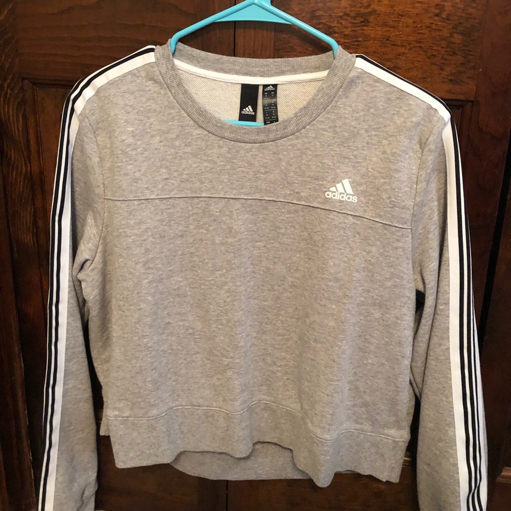 cropped adidas sweatshirt